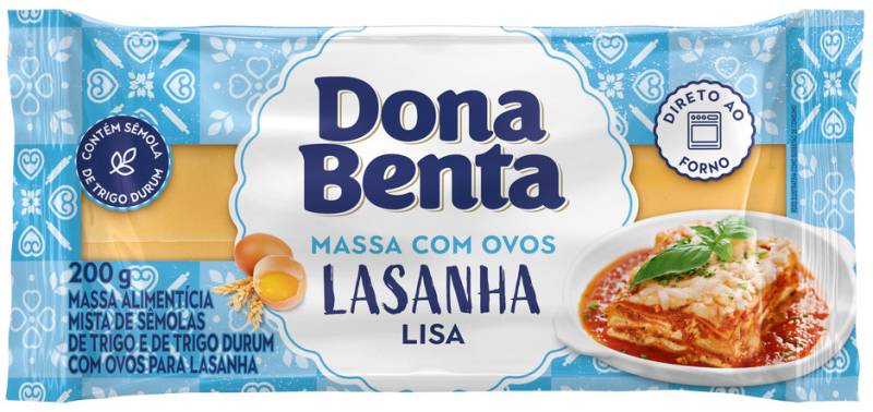 Massa Para Lasanha Dona Benta com Ovos 200g 