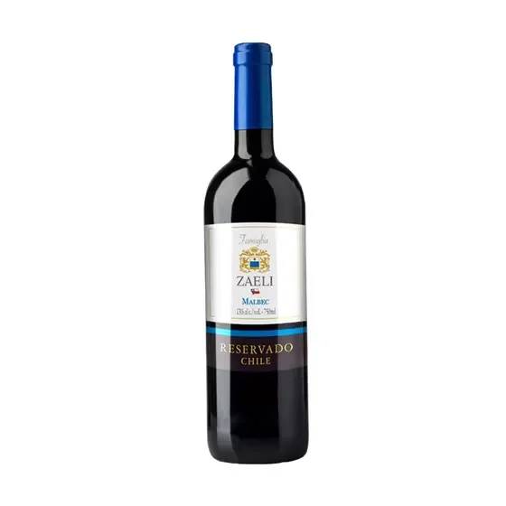 Vinho Tinto Chileno Reservado Malbec Zaeli 750ml